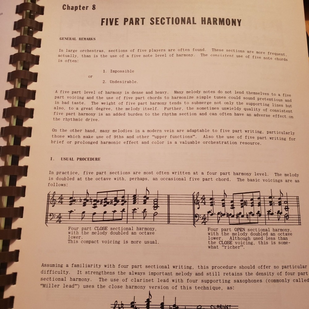 Modern Arranging Technique By Gordon Delamont 1965 Spiral-Bound Book - Picture 6 of 6